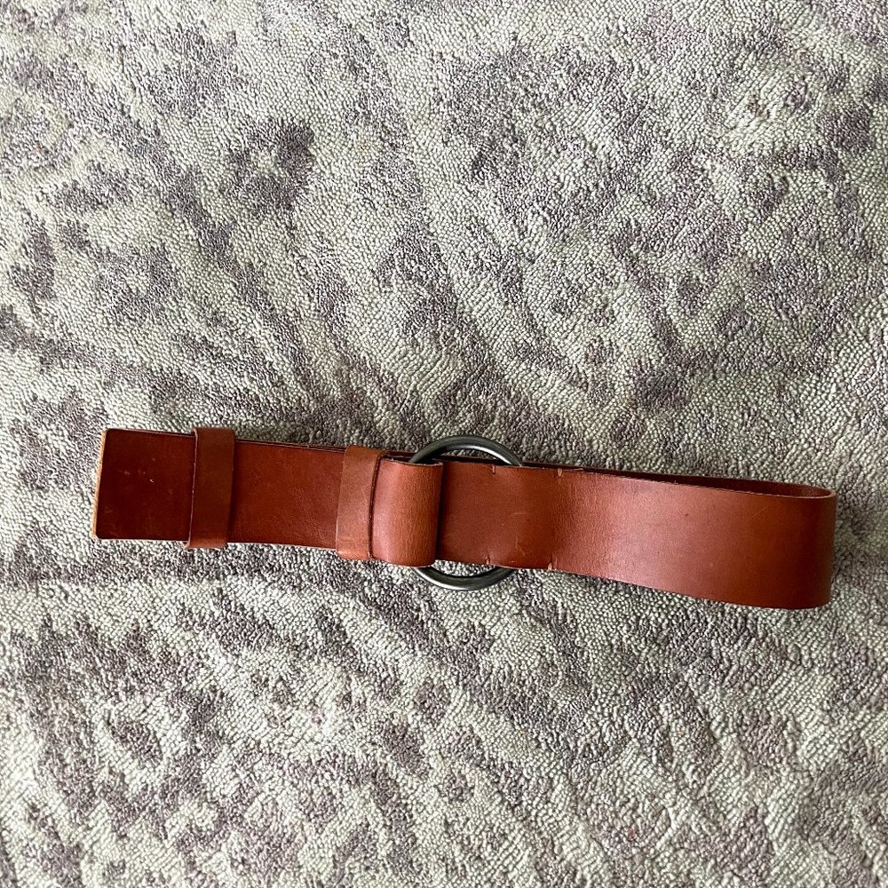 Michael Kors Wide Brown Leather Belt